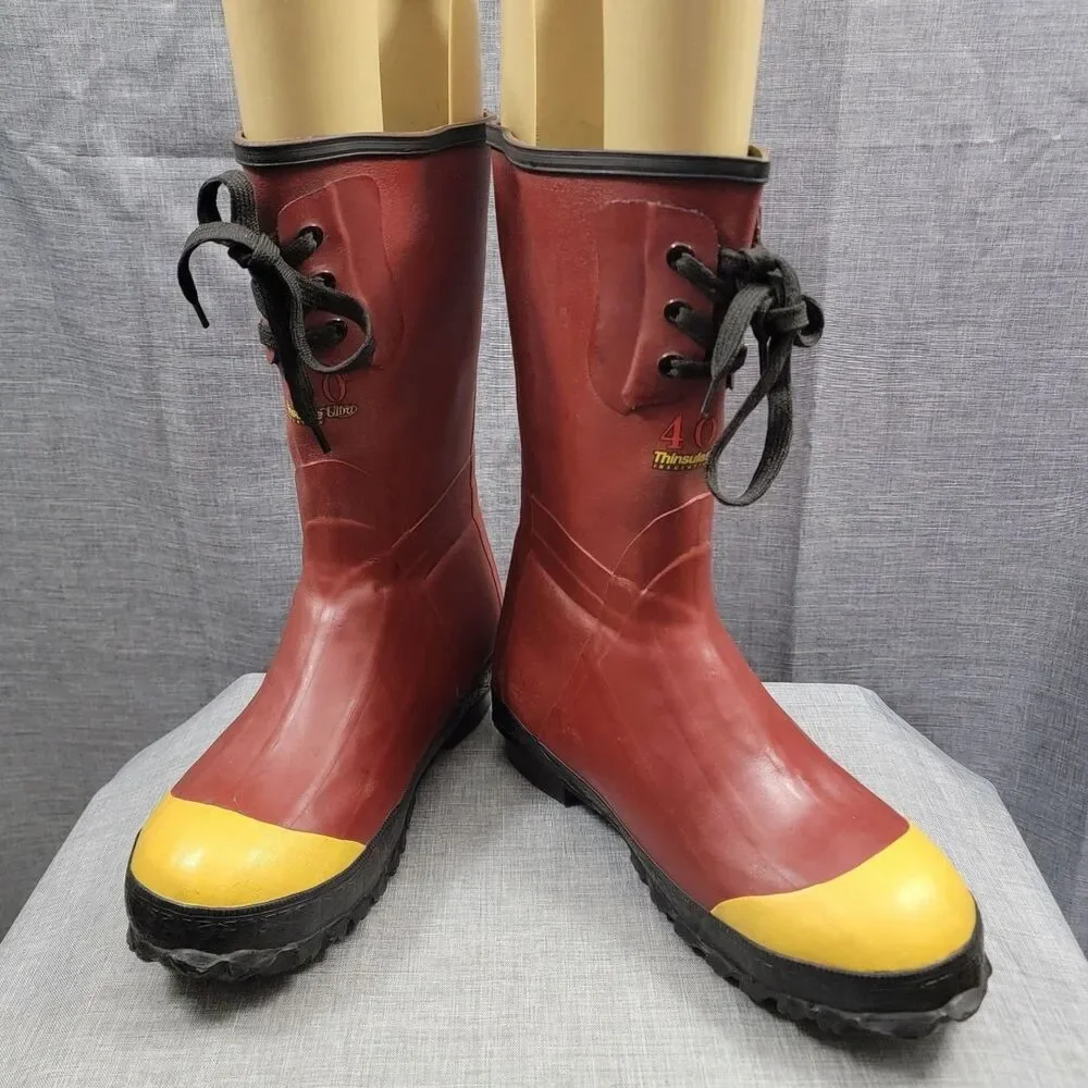 Red Wing Worx Overshoes Waterproof Steel Toe Boots 400 Thinsulate Ultra Men's 6